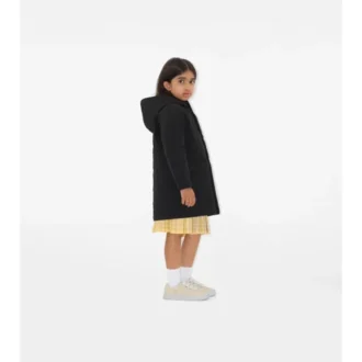 Quilted Nylon Hooded Coat