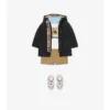 Quilted Nylon Hooded Coat