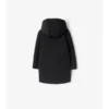 Quilted Nylon Hooded Coat