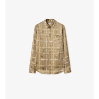 Regular Fit Belt Check Viscose Shirt