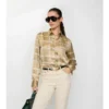 Regular Fit Belt Check Viscose Shirt