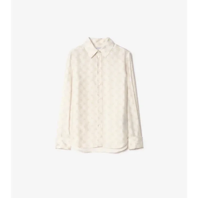 Regular Fit Ekd Checkerboard Silk Shirt