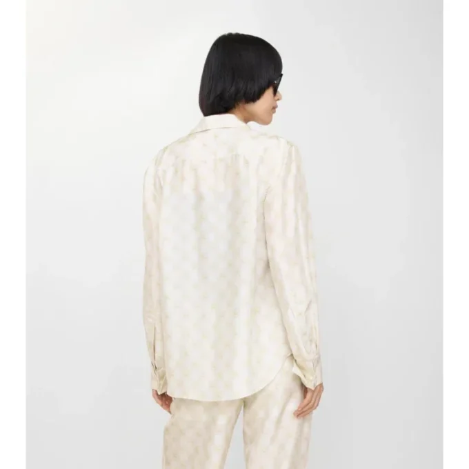 Regular Fit Ekd Checkerboard Silk Shirt