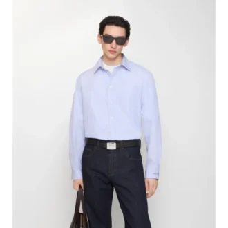 Regular Fit Striped Cotton Poplin Shirt