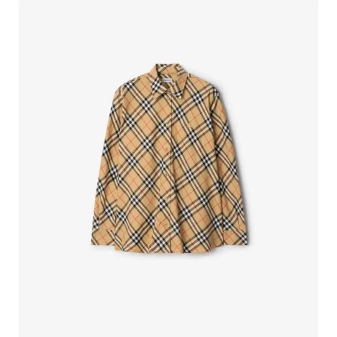 Relaxed Fit Check Cotton Flannel Shirt