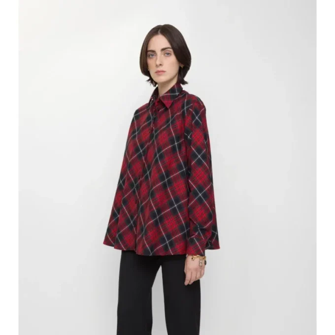 Relaxed Fit Check Cotton Flannel Shirt