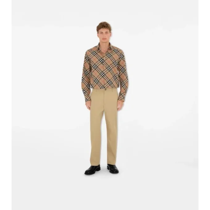 Relaxed Fit Check Cotton Poplin Shirt