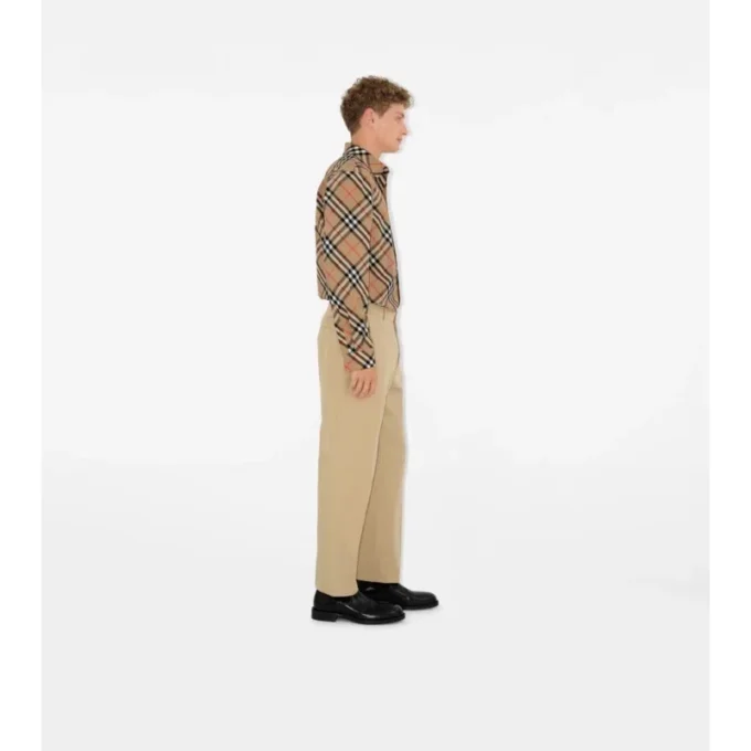 Relaxed Fit Check Cotton Poplin Shirt