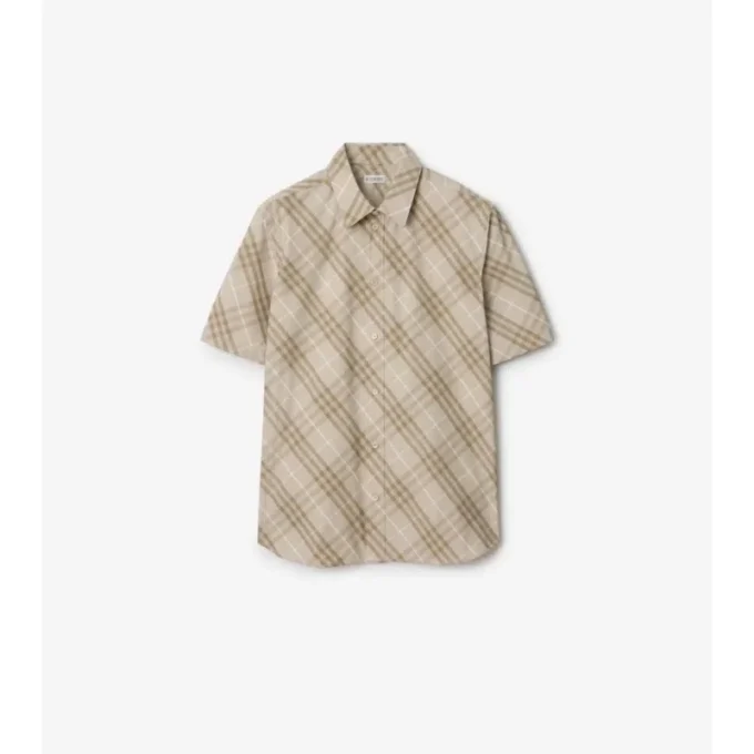 Relaxed Fit Check Cotton Shirt