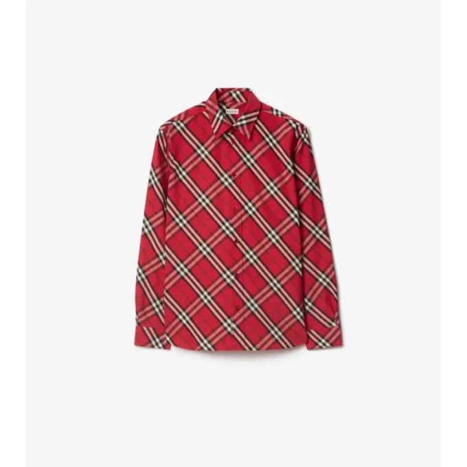 Relaxed Fit Check Cotton Shirt
