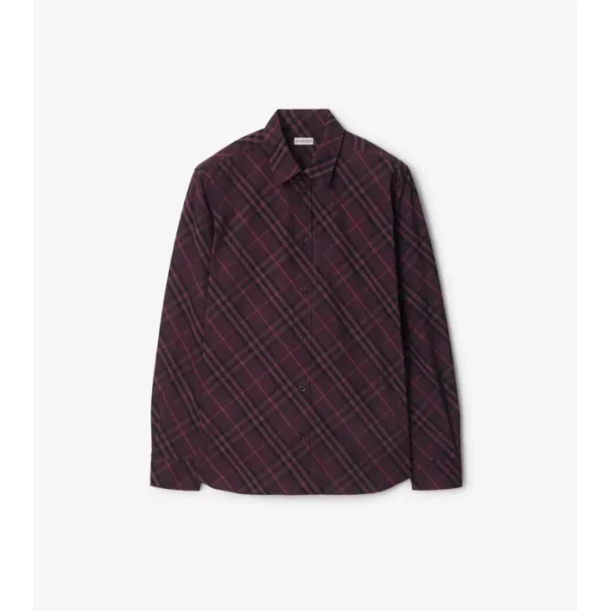 Relaxed Fit Check Cotton Shirt