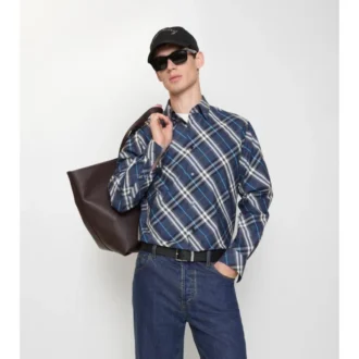 Relaxed Fit Check Cotton Shirt