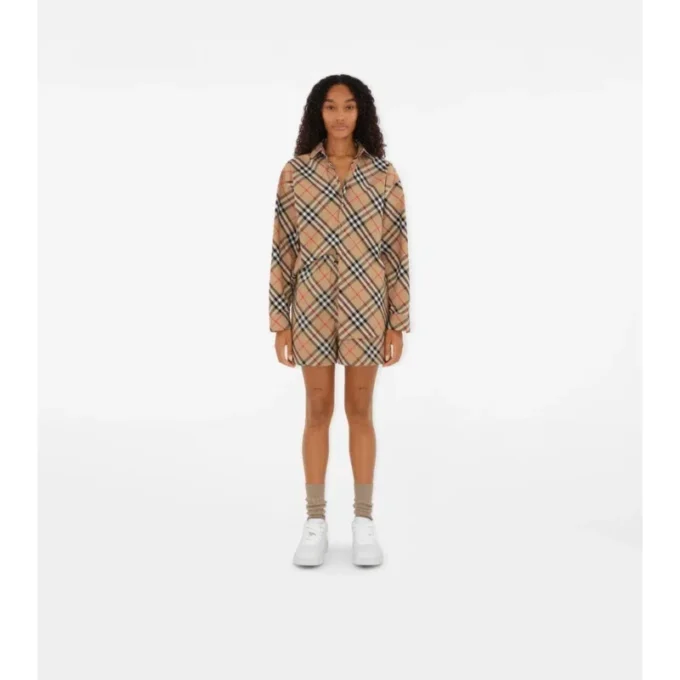 Relaxed Fit Check Cotton Shirt
