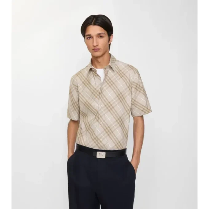 Relaxed Fit Check Cotton Shirt
