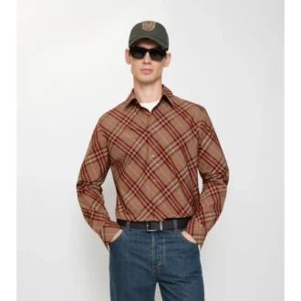 Relaxed Fit Check Cotton Shirt