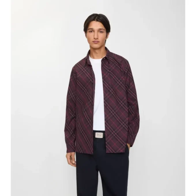 Relaxed Fit Check Cotton Shirt