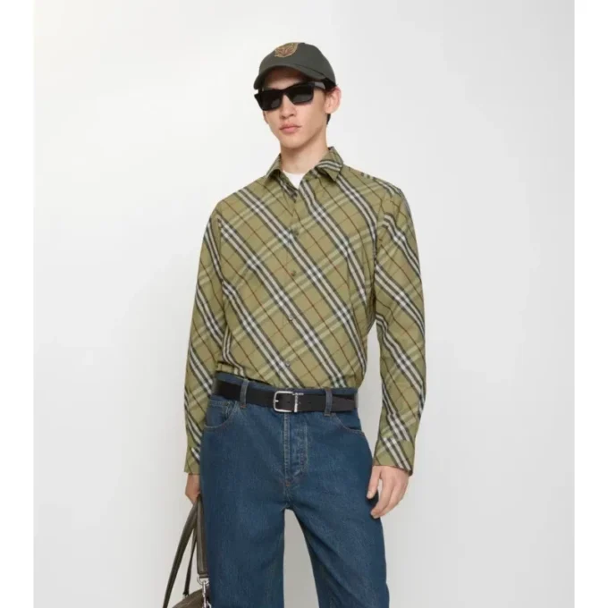 Relaxed Fit Check Cotton Shirt