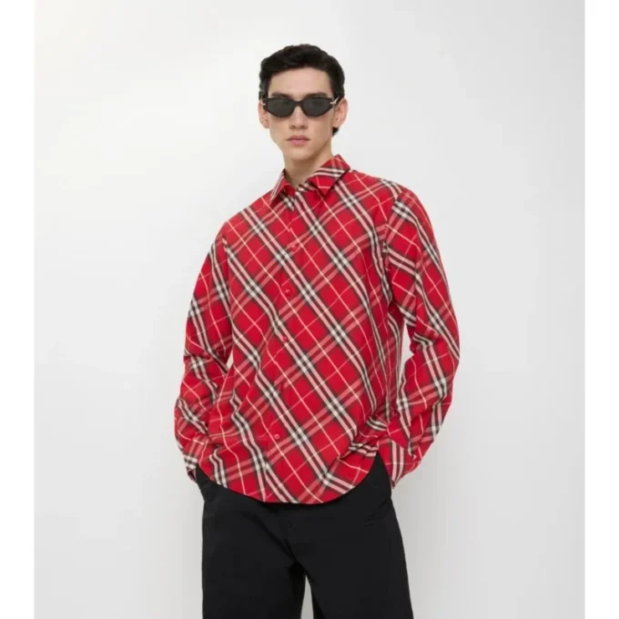 Relaxed Fit Check Cotton Shirt