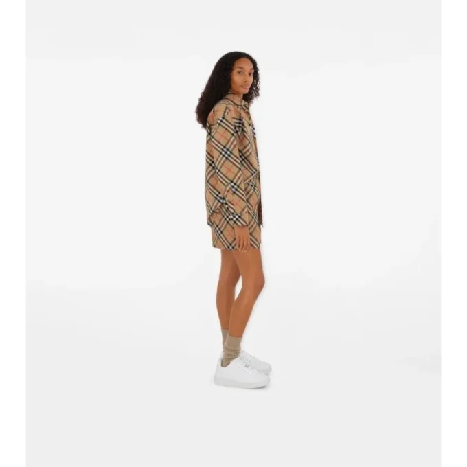 Relaxed Fit Check Cotton Shirt