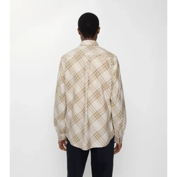 Relaxed Fit Check Cotton Shirt