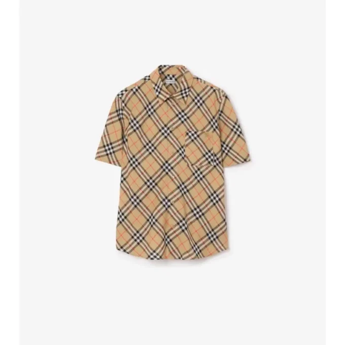 Relaxed Fit Check Linen Shirt