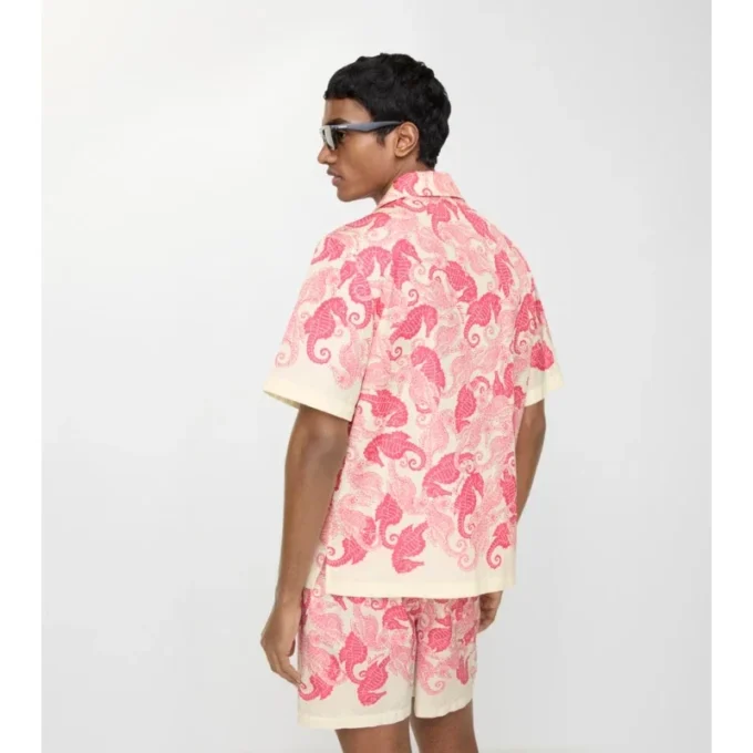 Relaxed Fit Seahorses Cotton Shirt