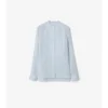 Relaxed Fit Striped Silk Poplin Shirt