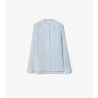 Relaxed Fit Striped Silk Poplin Shirt