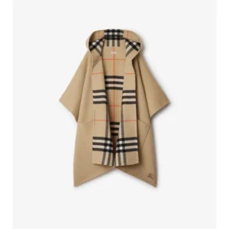 Reversible Check Cashmere Cape