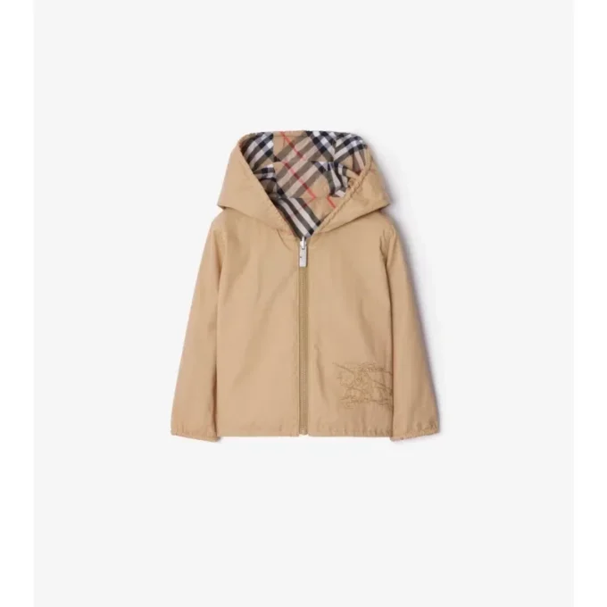 Reversible Check Cotton Blend Jacket