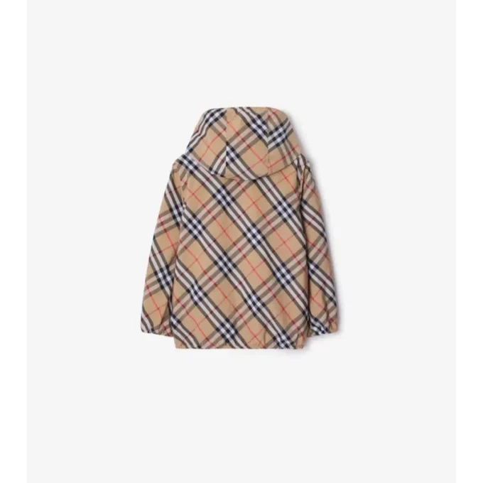 Reversible Check Cotton Blend Jacket