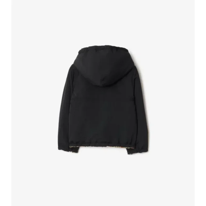 Reversible Check Fleece Hooded Jacket