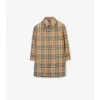 Reversible Check Gabardine Car Coat