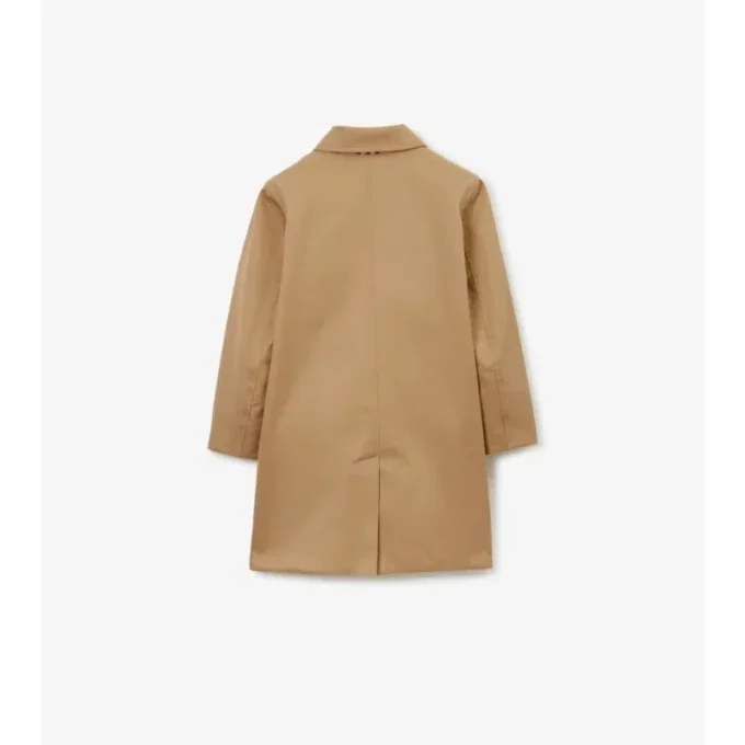 Reversible Check Gabardine Car Coat