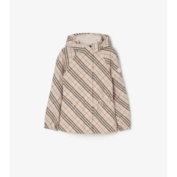 Reversible Check Hooded Jacket