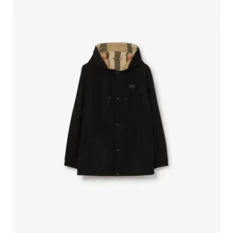 Reversible Check Hooded Jacket