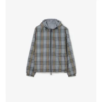 Reversible Check Hooded Jacket