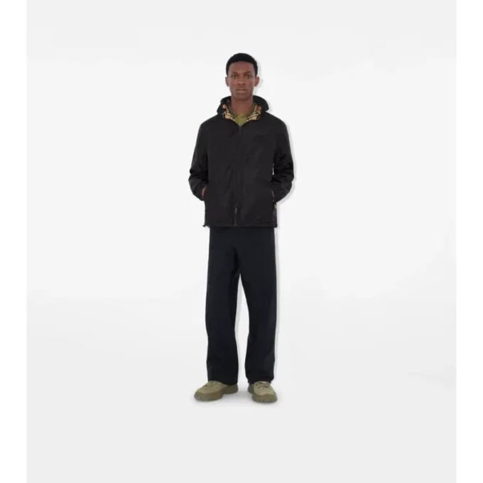 Reversible Check Hooded Jacket