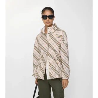 Reversible Check Hooded Jacket
