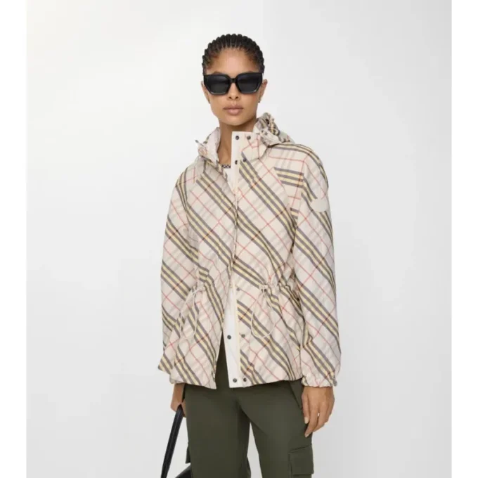 Reversible Check Hooded Jacket