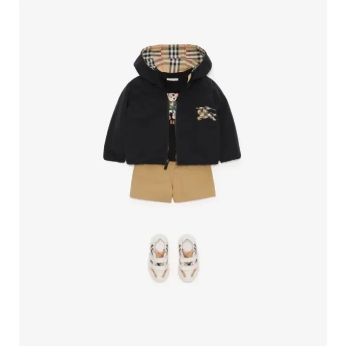 Reversible Check Hooded Jacket