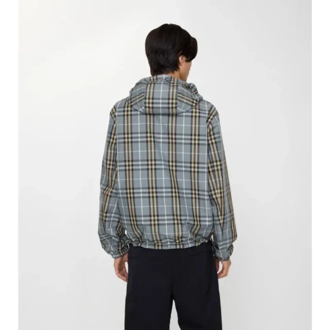 Reversible Check Hooded Jacket