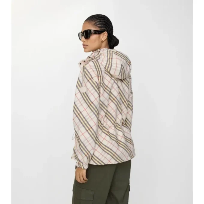 Reversible Check Hooded Jacket
