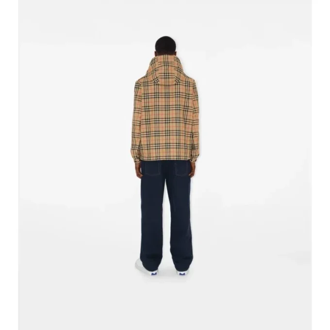 Reversible Check Hooded Jacket