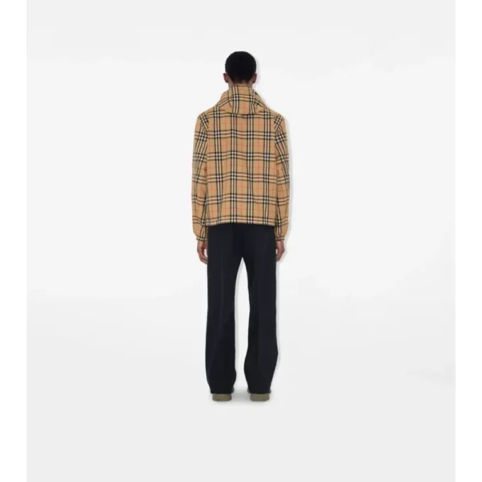 Reversible Check Hooded Jacket