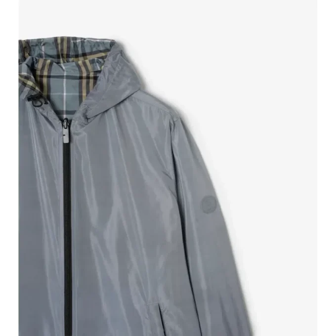 Reversible Check Hooded Jacket