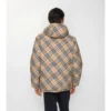 Reversible Check Hooded Puffer Jacket