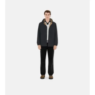 Reversible Check Nylon Hooded Jacket