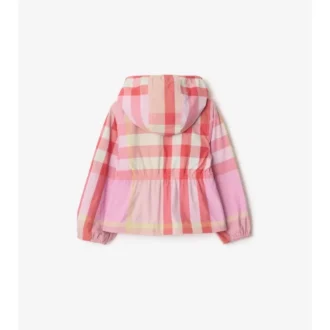 Reversible Check Nylon Hooded Jacket