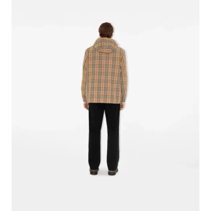 Reversible Check Nylon Hooded Jacket
